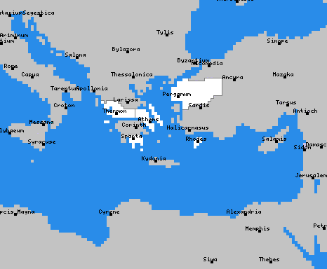 Royaume Hellénique en 260 av JC (sous Doros de Sparte)