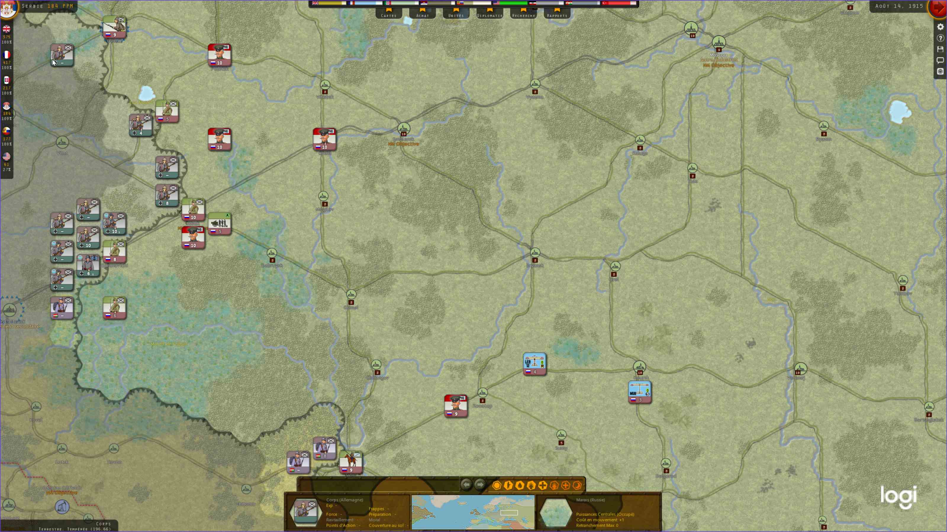 Et un peu de Russie, tout de même.