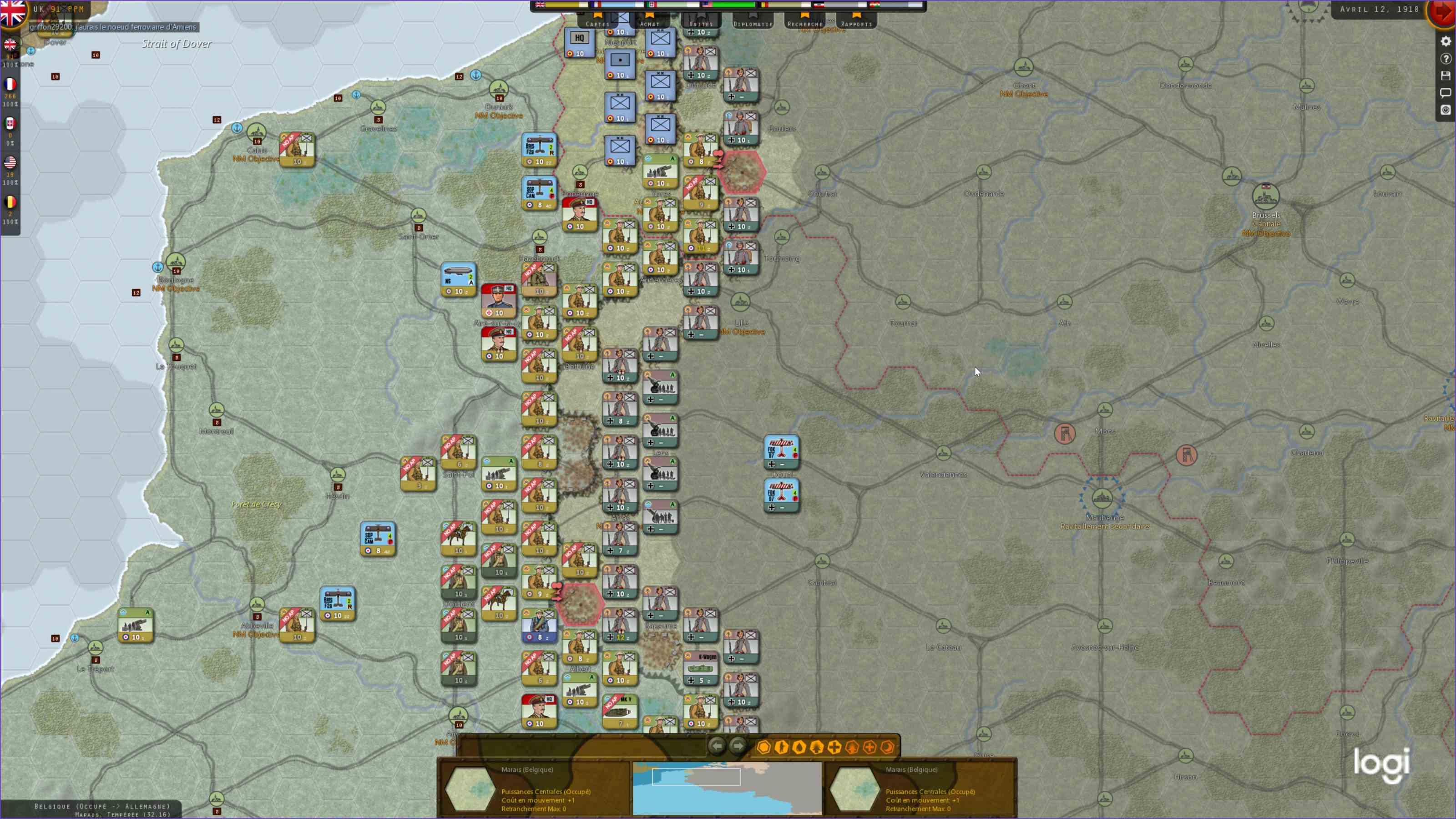 Le Nord sanglant, l'utilité de l'artillerie allemande est douteuse si loin du front...